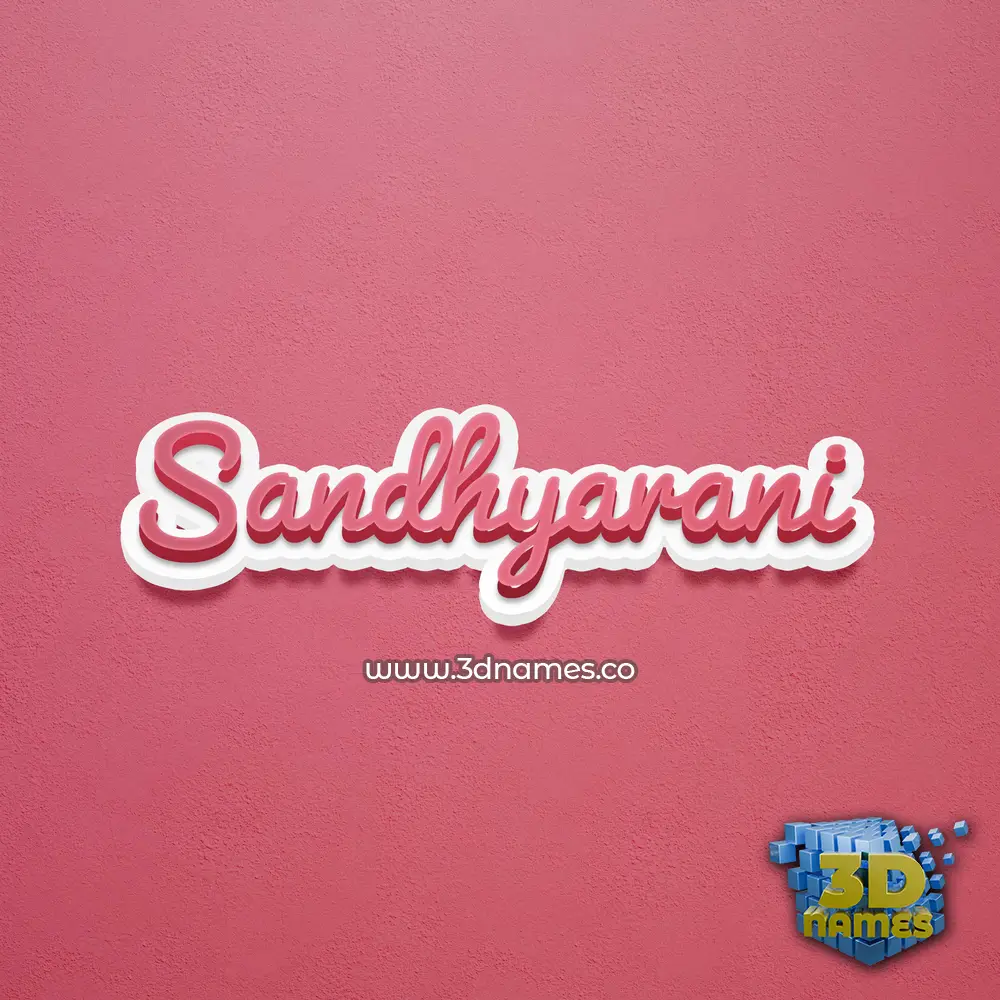 sandhyarani in Red Scribble style - 3D name wallpaper