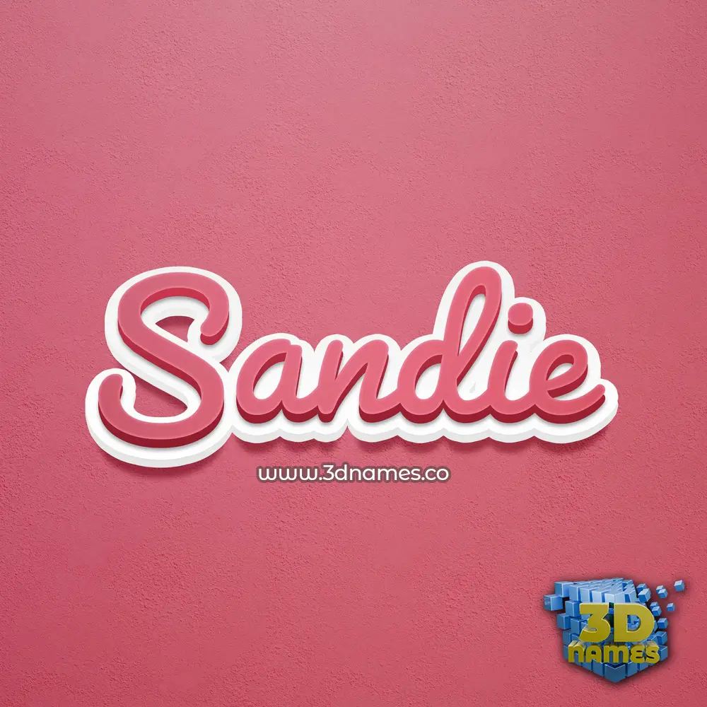 sandie in Red Scribble style - 3D name wallpaper