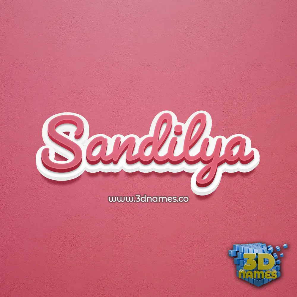 sandilya in Red Scribble style - 3D name wallpaper