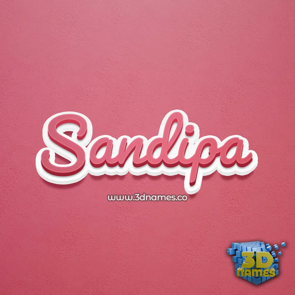 sandipa in Red Scribble style - 3D name wallpaper