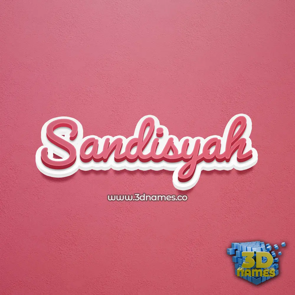 sandisyah in Red Scribble style - 3D name wallpaper