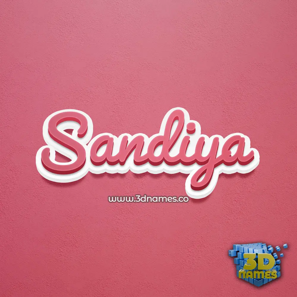 sandiya in Red Scribble style - 3D name wallpaper