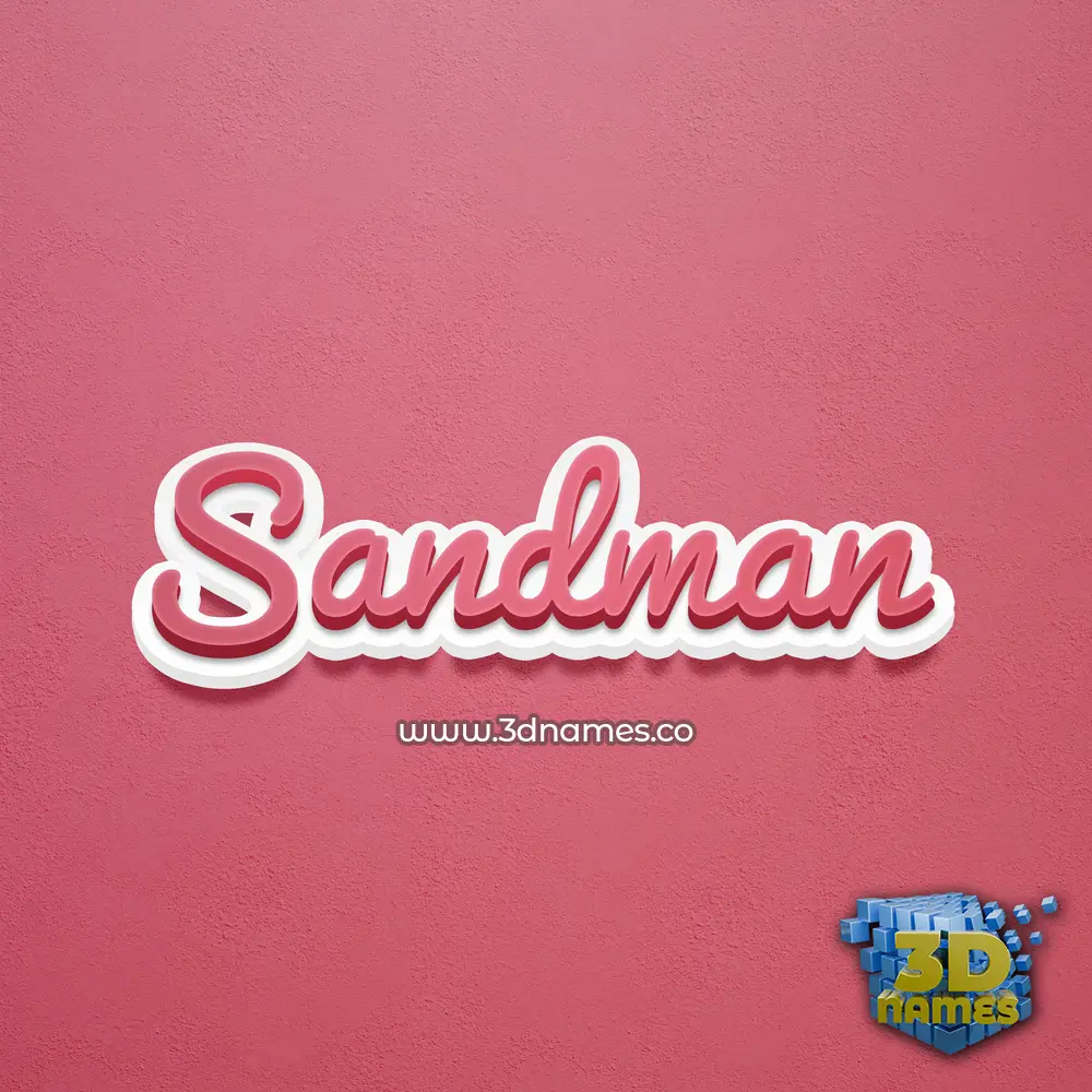 sandman in Red Scribble style - 3D name wallpaper