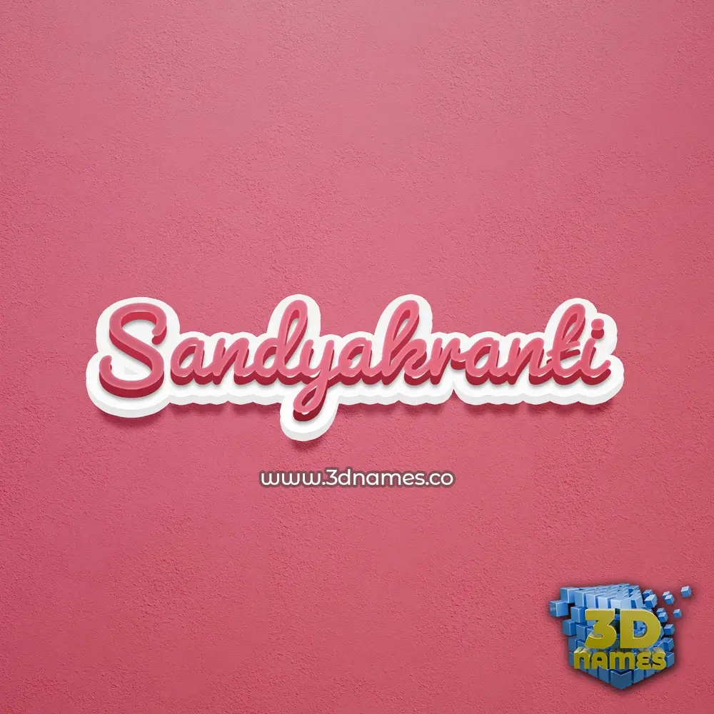 sandyakranti in Red Scribble style - 3D name wallpaper