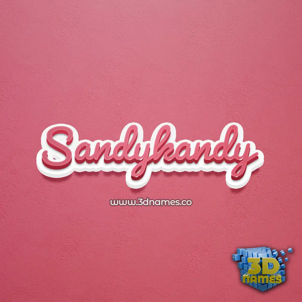 sandykandy in Red Scribble style - 3D name wallpaper