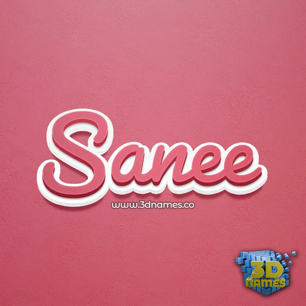 sanee in Red Scribble style - 3D name wallpaper