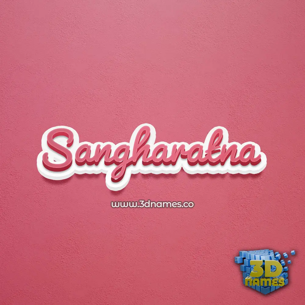 sangharatna in Red Scribble style - 3D name wallpaper