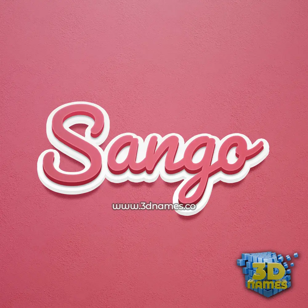 sango in Red Scribble style - 3D name wallpaper