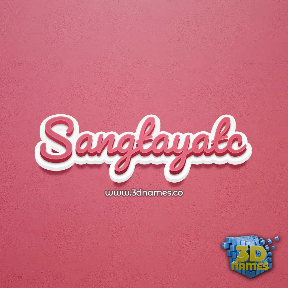 sangtayatc in Red Scribble style - 3D name wallpaper
