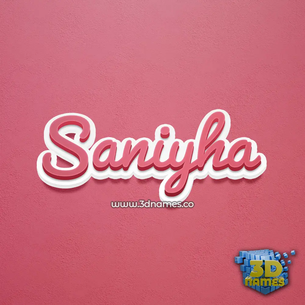 saniyha in Red Scribble style - 3D name wallpaper