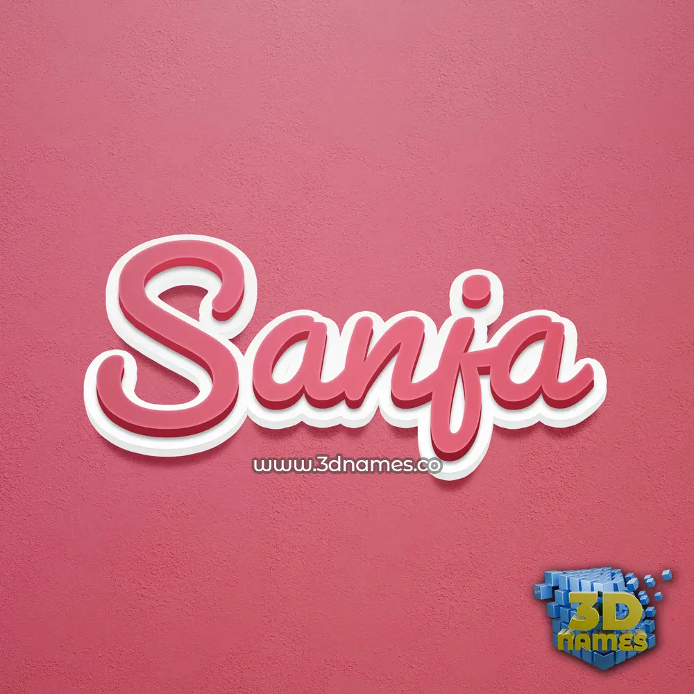 sanja in Red Scribble style - 3D name wallpaper
