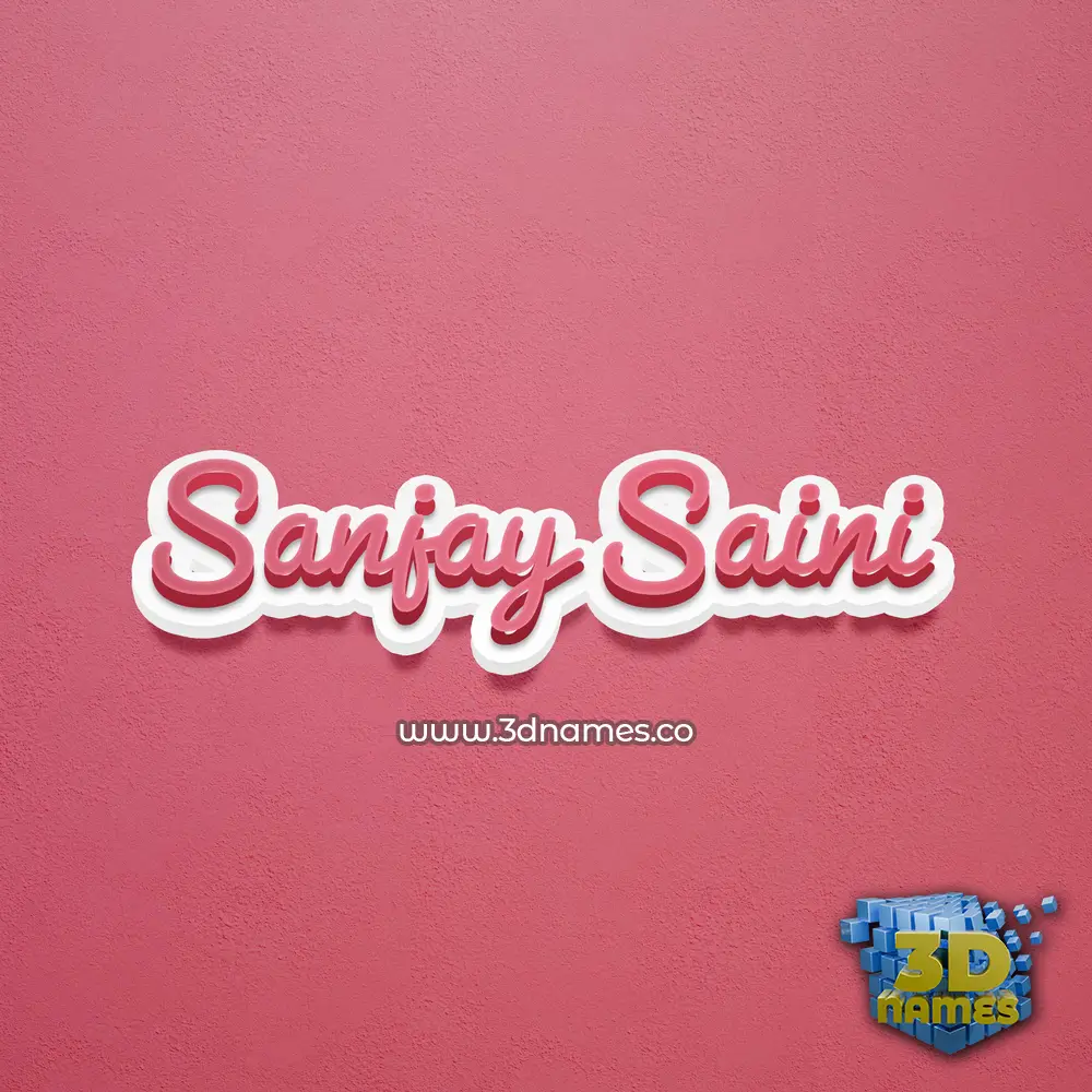 sanjay saini in Red Scribble style - 3D name wallpaper