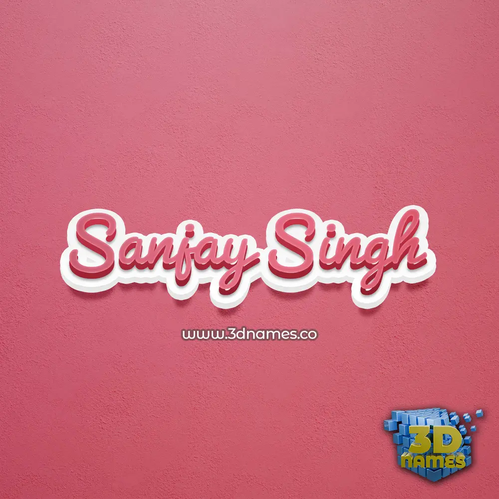 sanjay singh in Red Scribble style - 3D name wallpaper