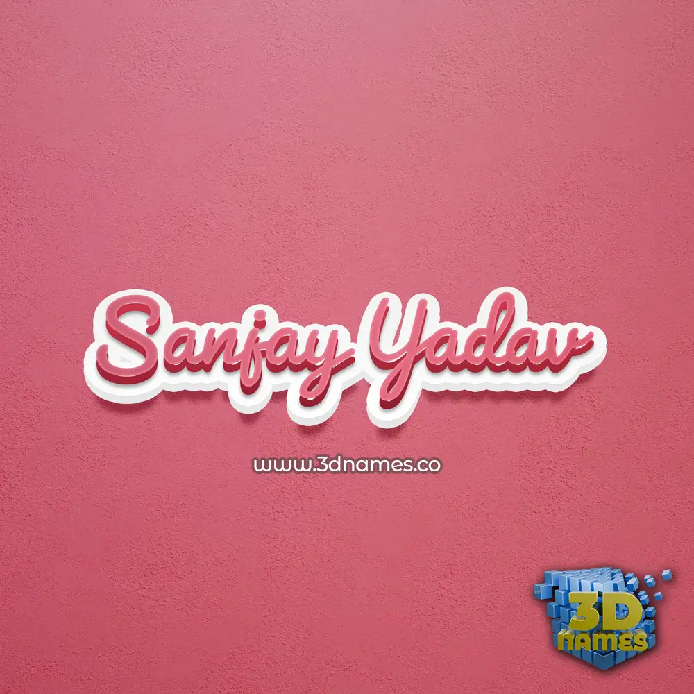sanjay yadav in Red Scribble style - 3D name wallpaper