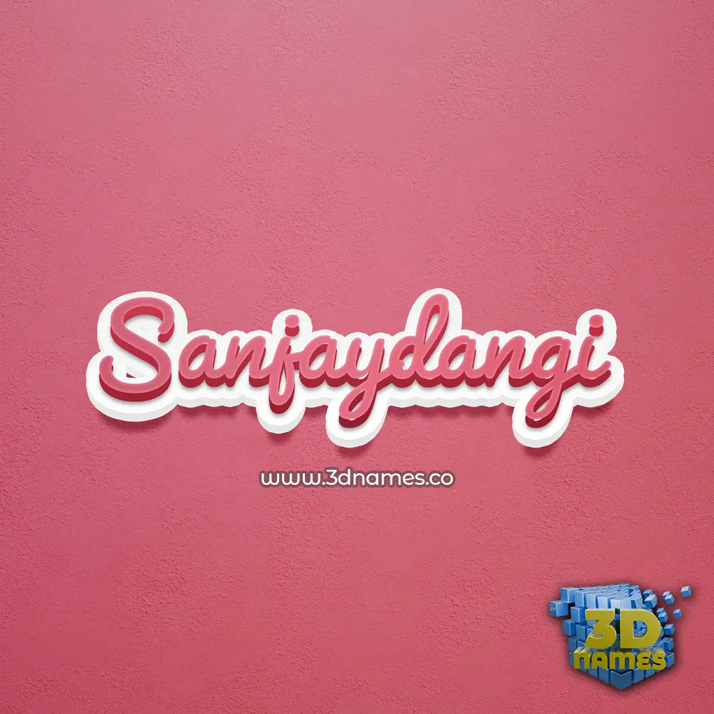 sanjaydangi in Red Scribble style - 3D name wallpaper