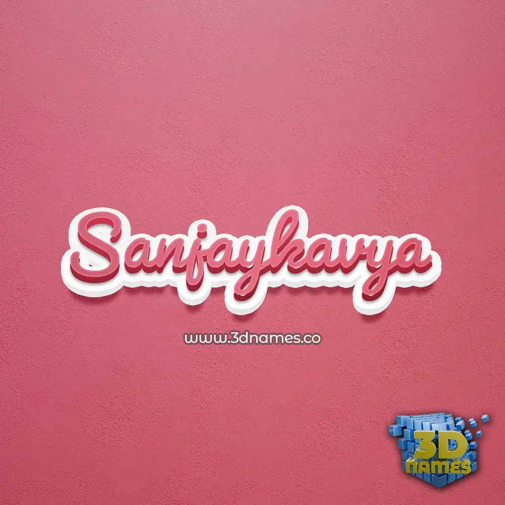 sanjaykavya in Red Scribble style - 3D name wallpaper