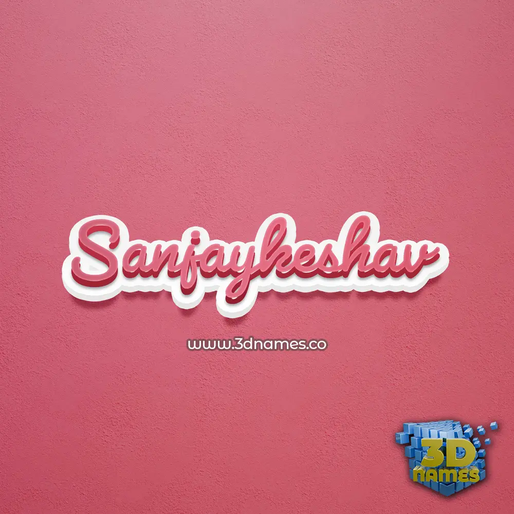 sanjaykeshav in Red Scribble style - 3D name wallpaper