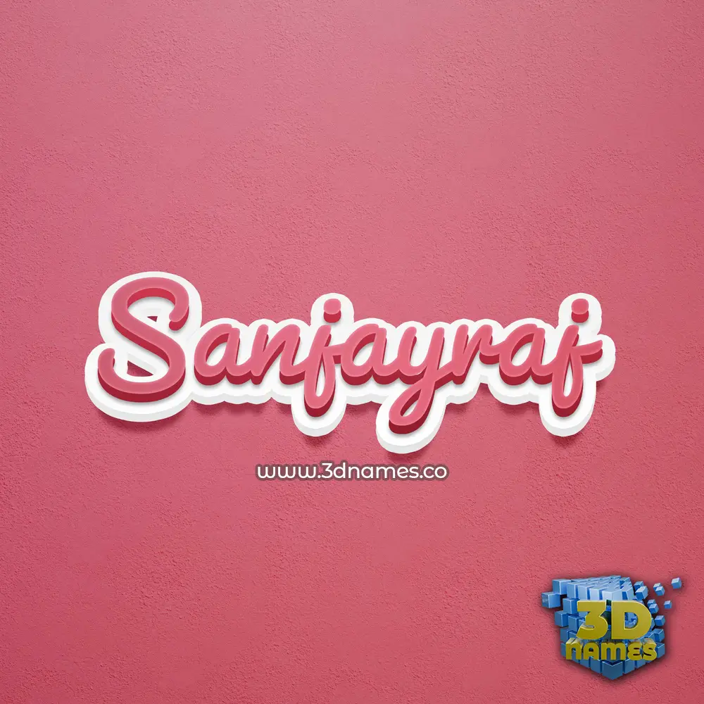 sanjayraj in Red Scribble style - 3D name wallpaper