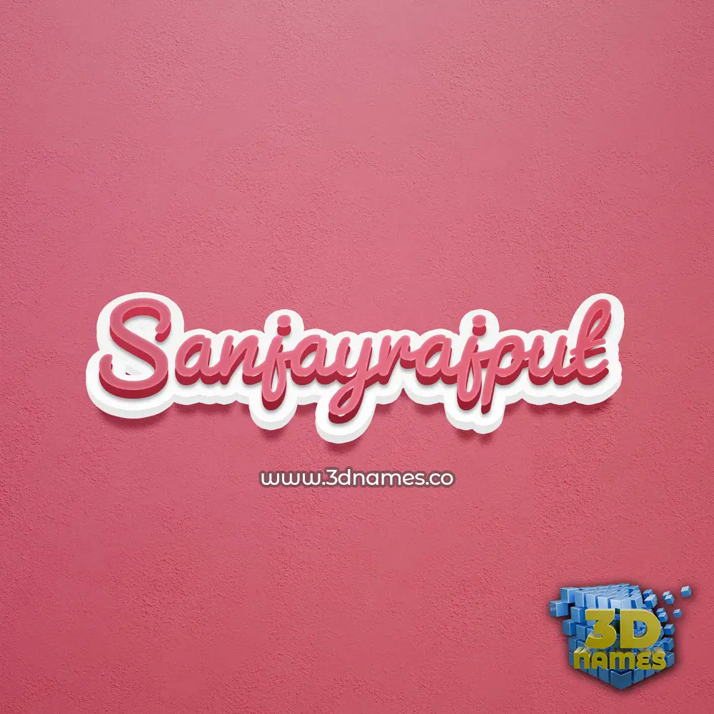 sanjayrajput in Red Scribble style - 3D name wallpaper