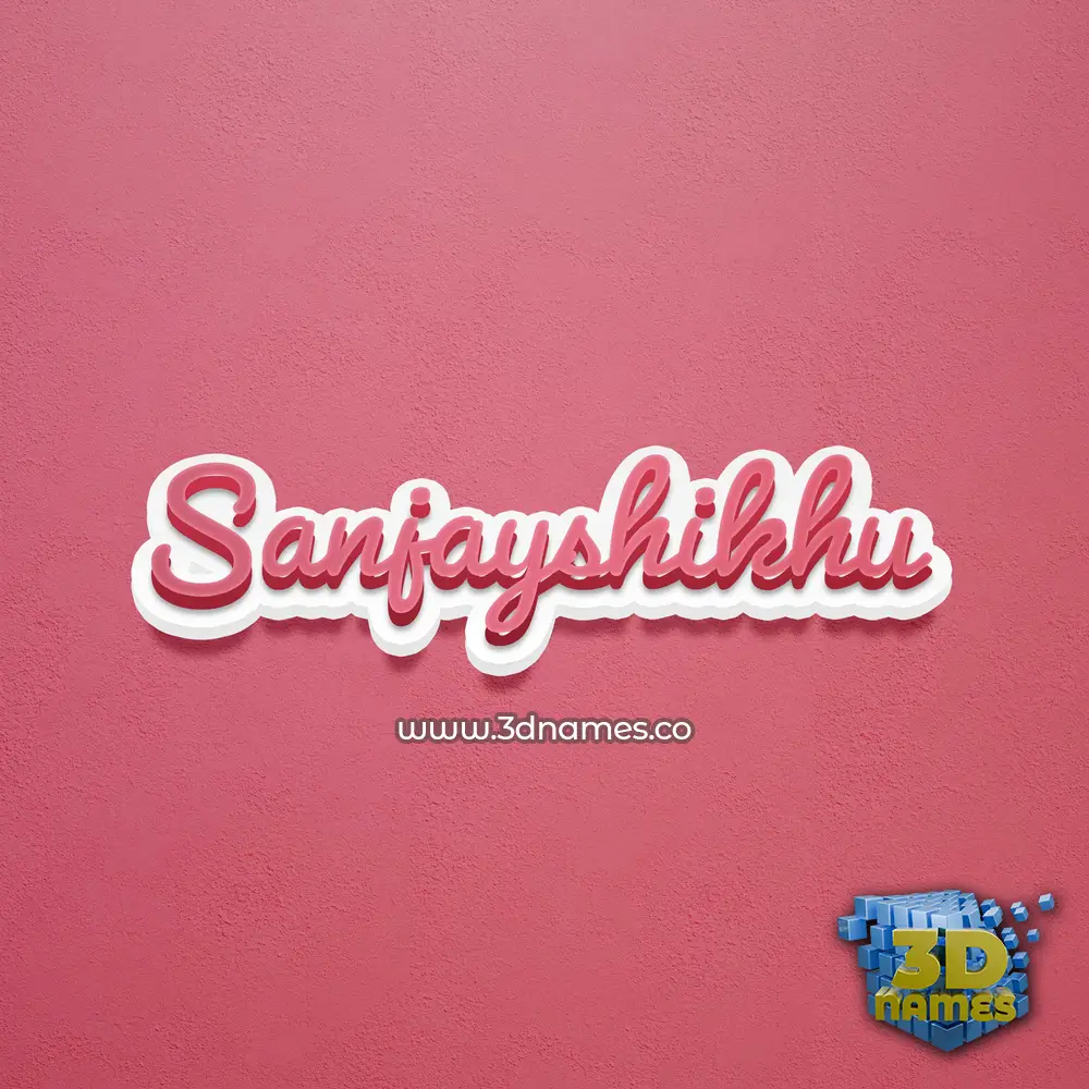 sanjayshikhu in Red Scribble style - 3D name wallpaper