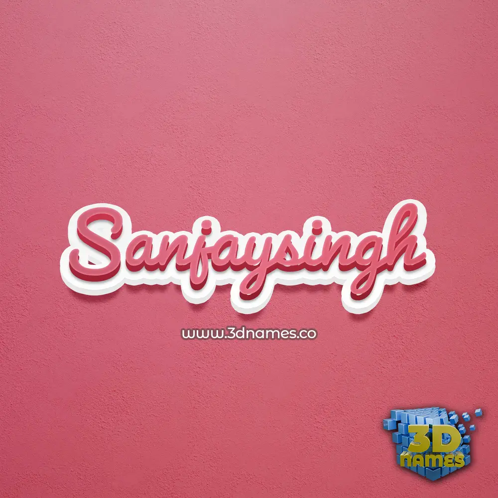 sanjaysingh in Red Scribble style - 3D name wallpaper
