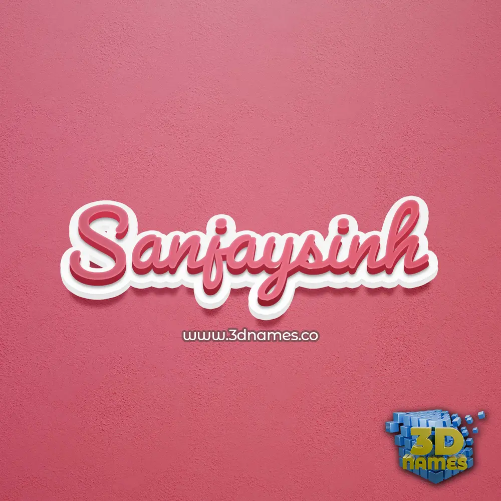 sanjaysinh in Red Scribble style - 3D name wallpaper