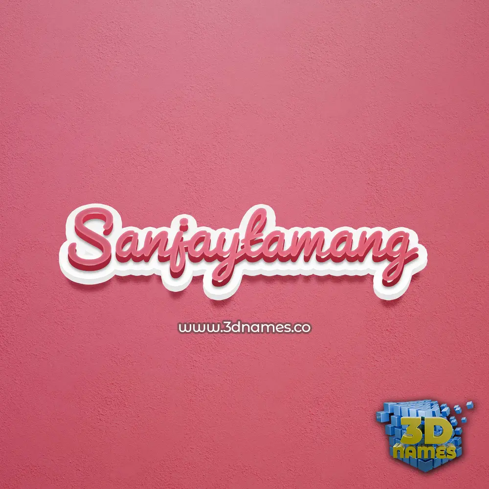sanjaytamang in Red Scribble style - 3D name wallpaper