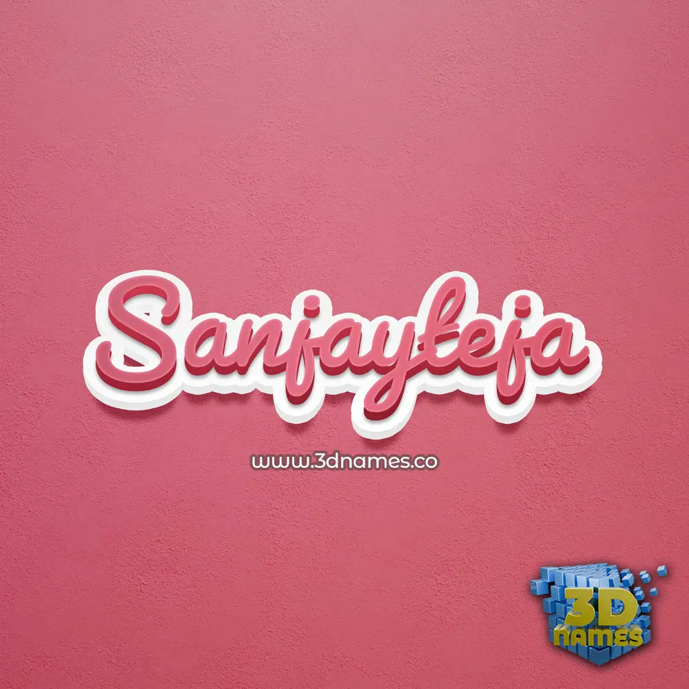 sanjayteja in Red Scribble style - 3D name wallpaper