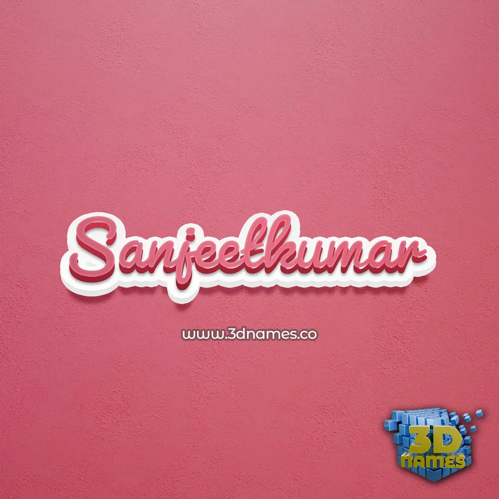 sanjeetkumar in Red Scribble style - 3D name wallpaper
