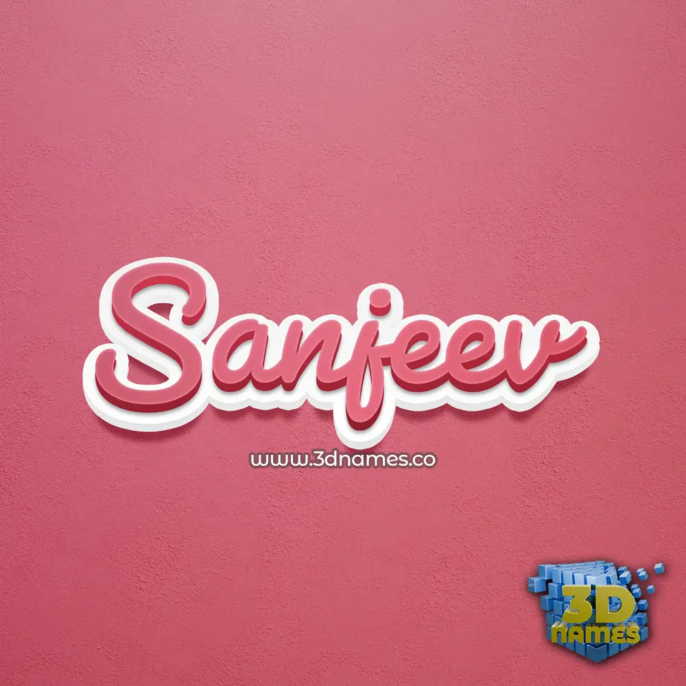 sanjeev in Red Scribble style - 3D name wallpaper