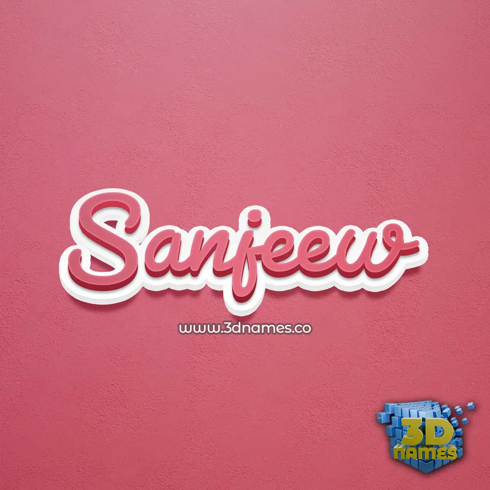 sanjeew in Red Scribble style - 3D name wallpaper