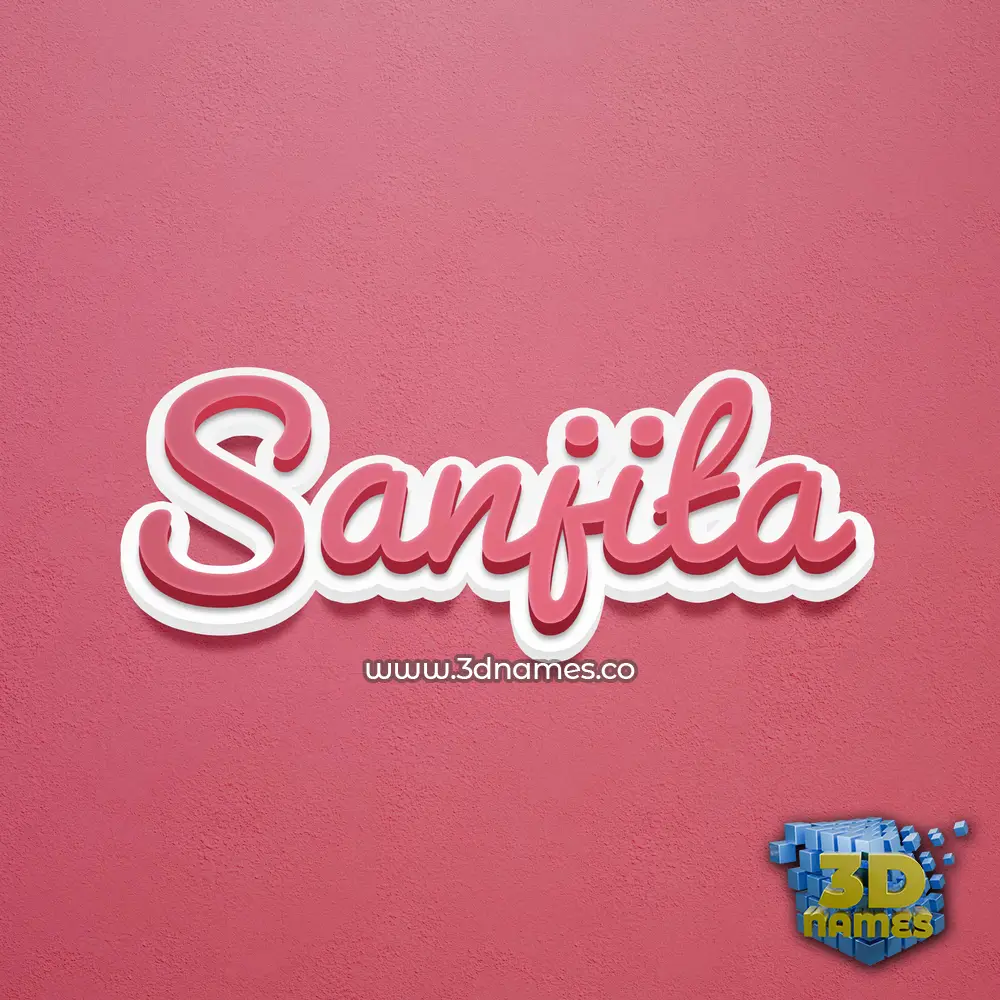sanjita in Red Scribble style - 3D name wallpaper