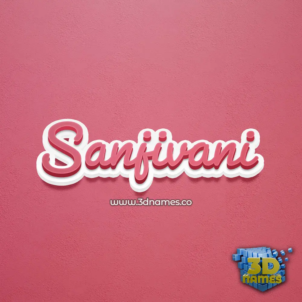 sanjivani in Red Scribble style - 3D name wallpaper