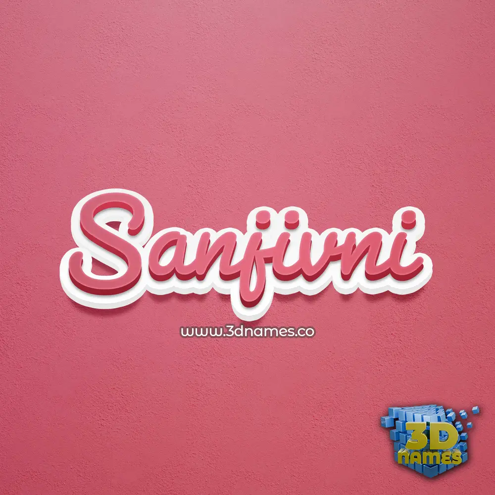 sanjivni in Red Scribble style - 3D name wallpaper