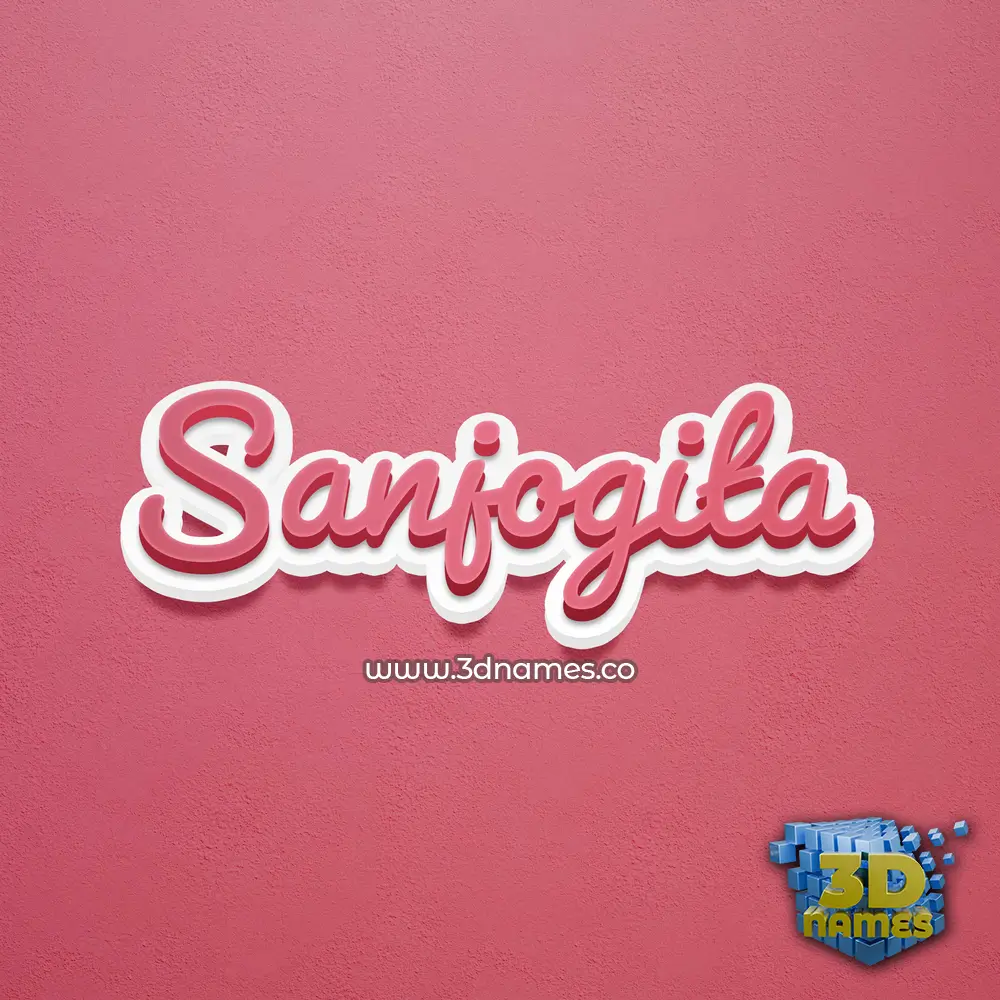 sanjogita in Red Scribble style - 3D name wallpaper