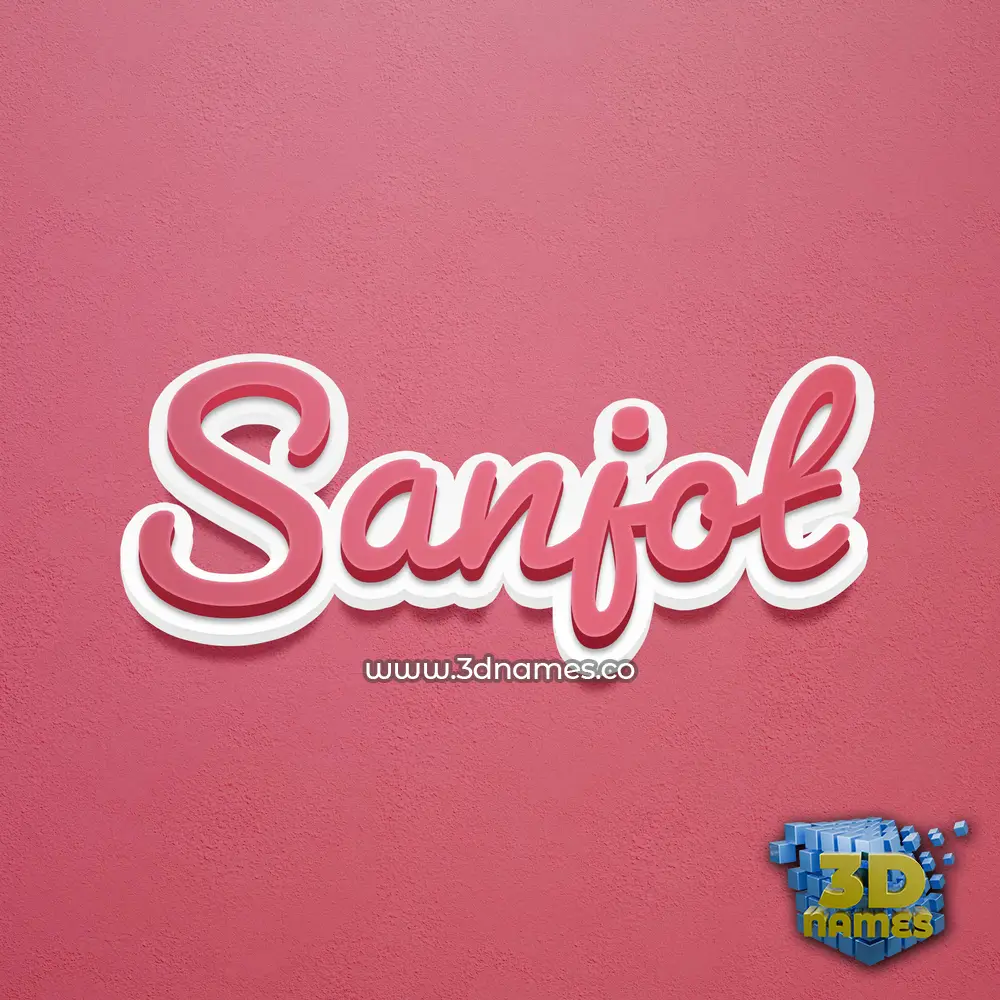 sanjot in Red Scribble style - 3D name wallpaper