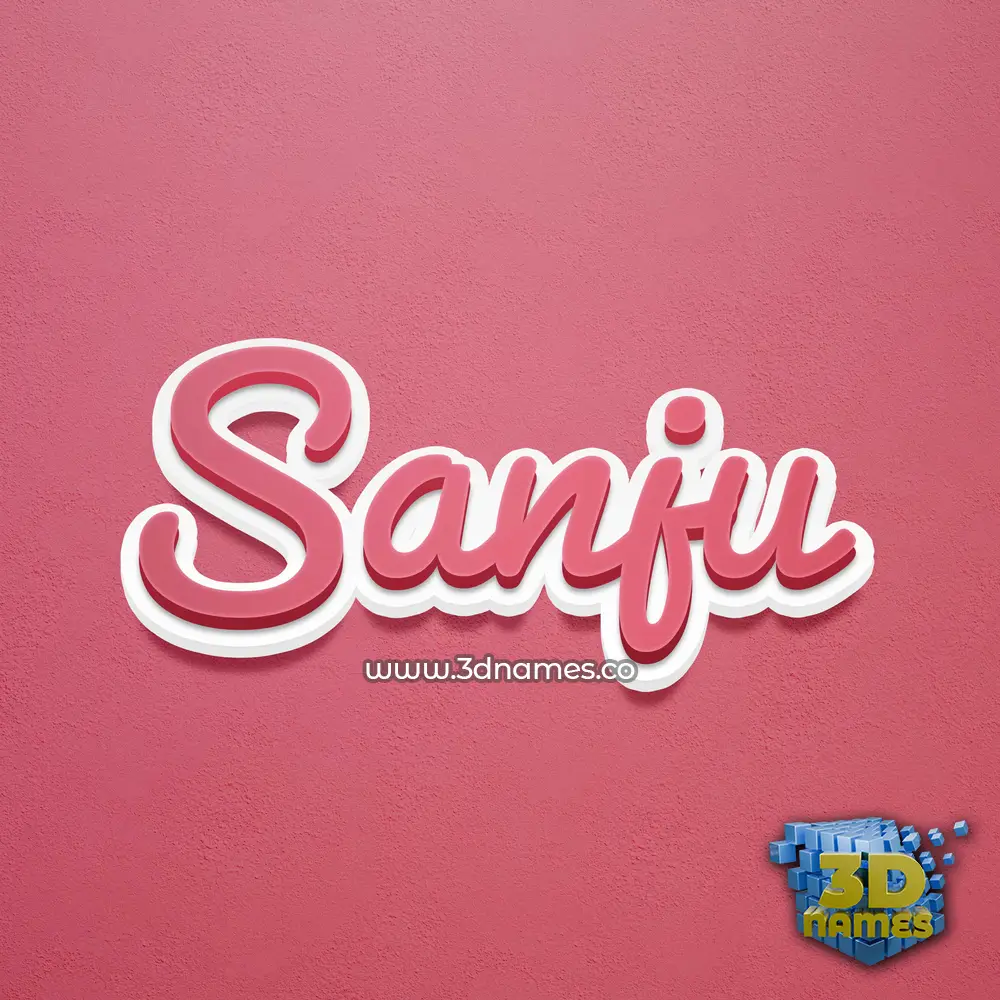 sanju in Red Scribble style - 3D name wallpaper
