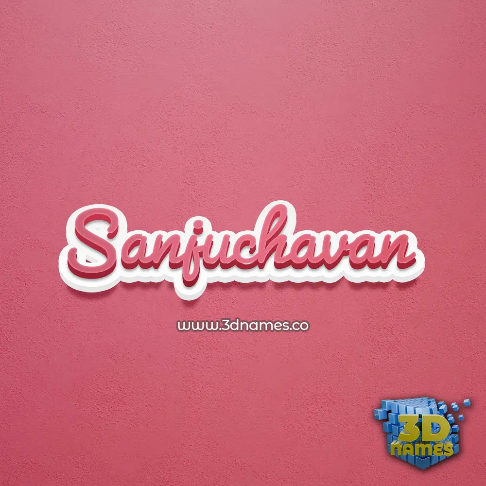 sanjuchavan in Red Scribble style - 3D name wallpaper