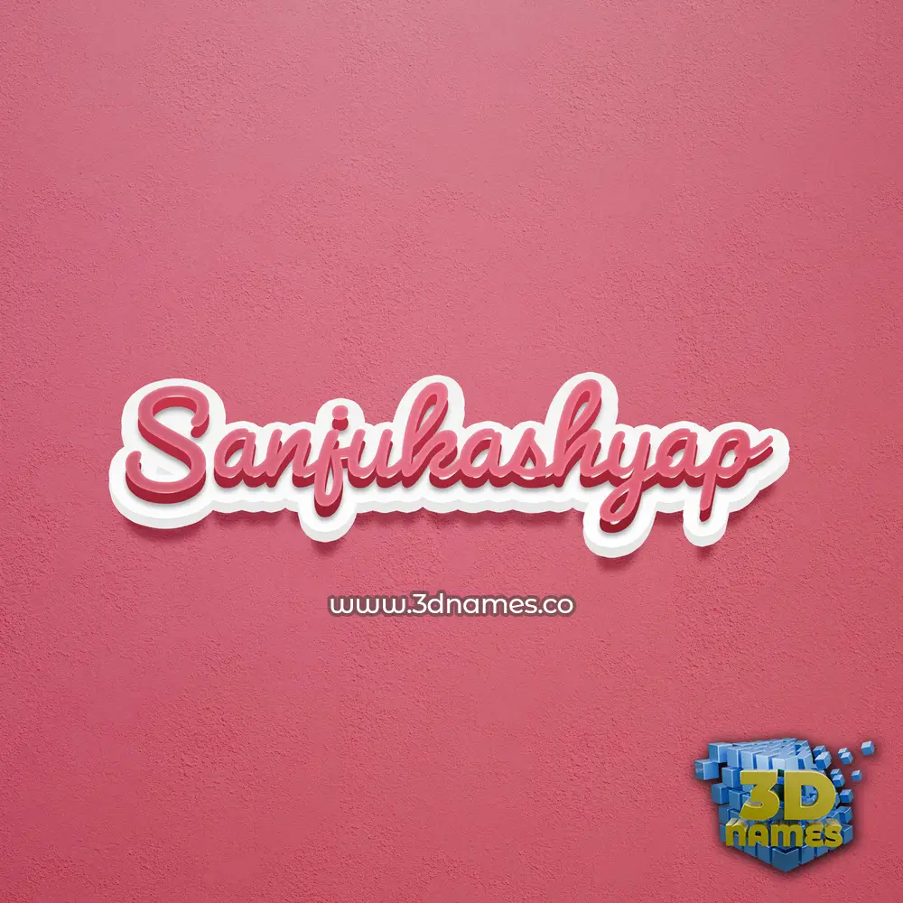 sanjukashyap in Red Scribble style - 3D name wallpaper