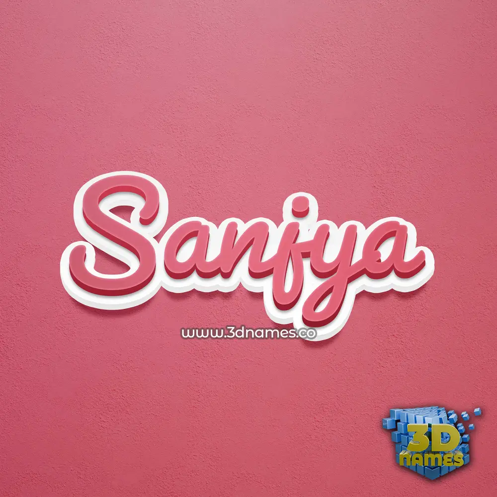 sanjya in Red Scribble style - 3D name wallpaper