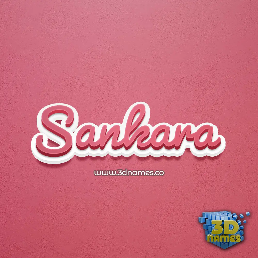 sankara in Red Scribble style - 3D name wallpaper