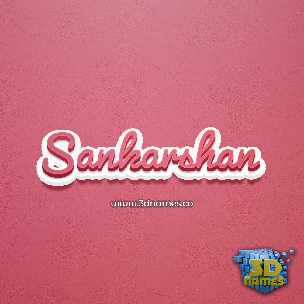 sankarshan in Red Scribble style - 3D name wallpaper