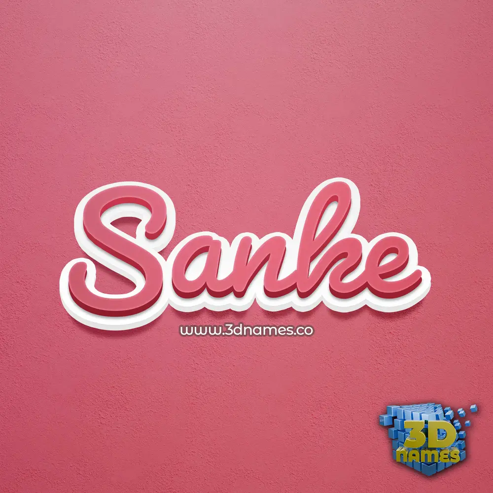 sanke in Red Scribble style - 3D name wallpaper