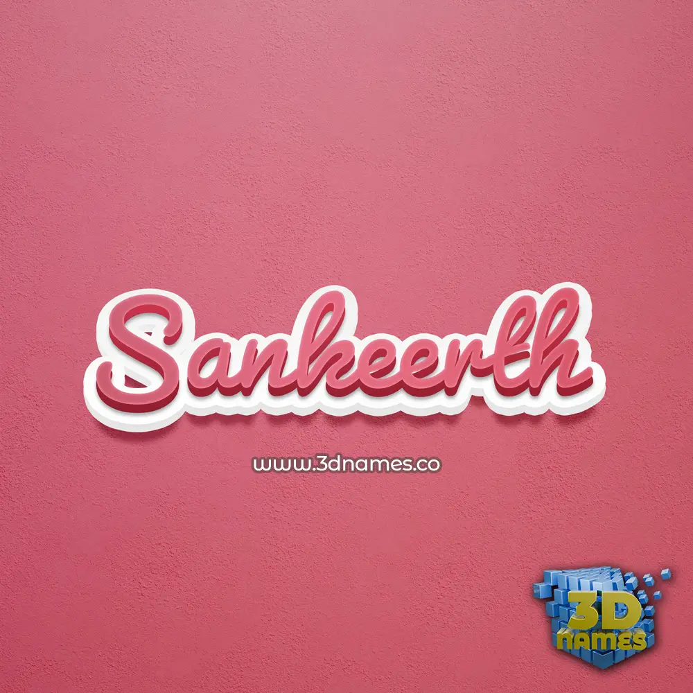 sankeerth in Red Scribble style - 3D name wallpaper