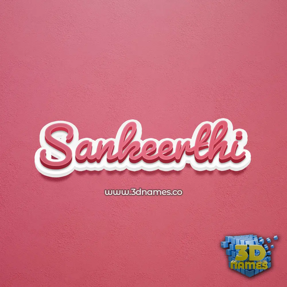 sankeerthi in Red Scribble style - 3D name wallpaper