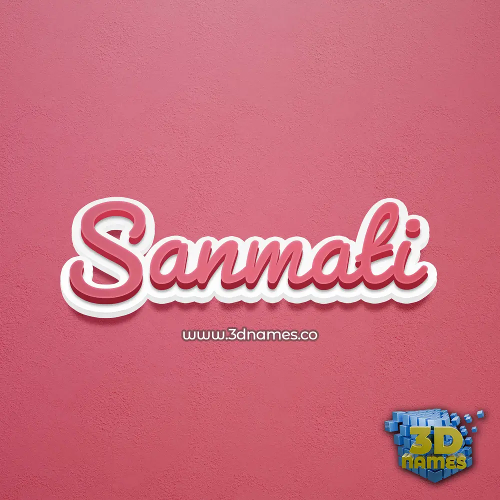 sanmati in Red Scribble style - 3D name wallpaper