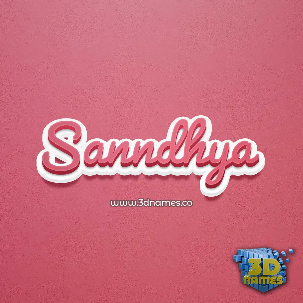 sanndhya in Red Scribble style - 3D name wallpaper