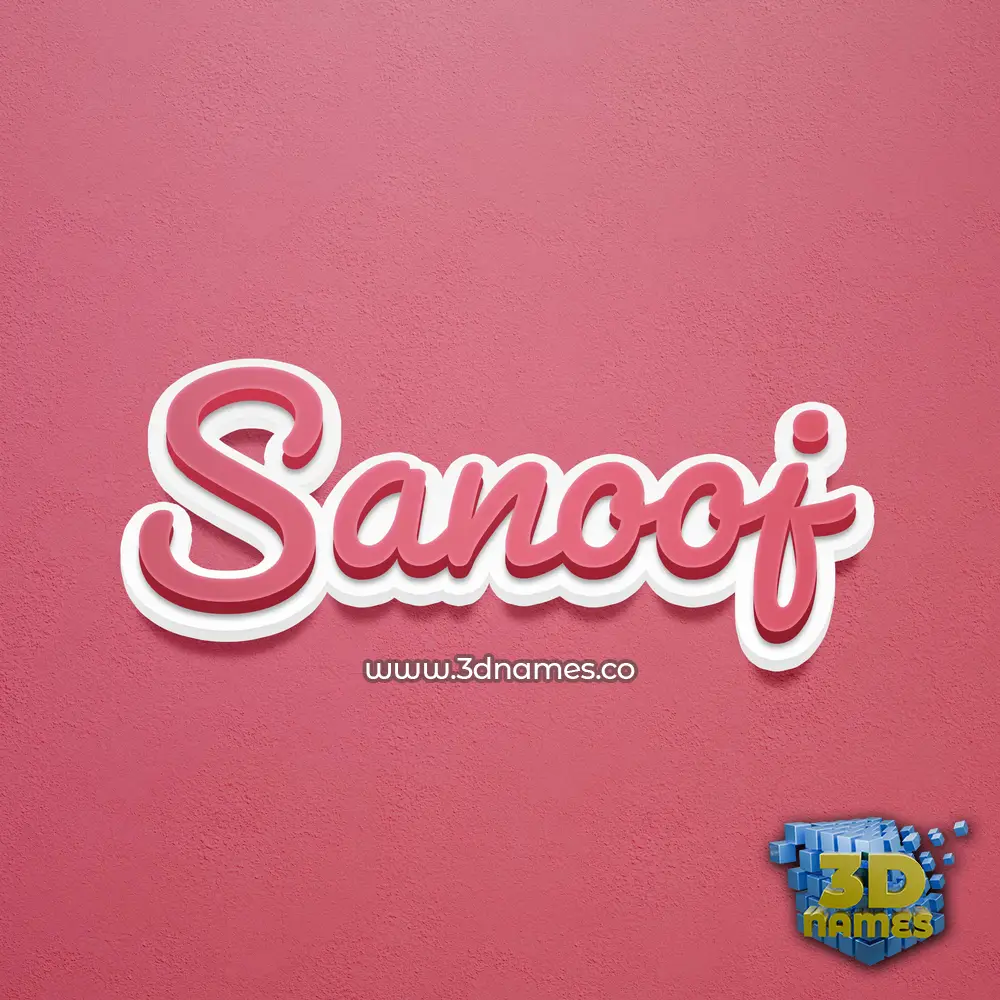 sanooj in Red Scribble style - 3D name wallpaper