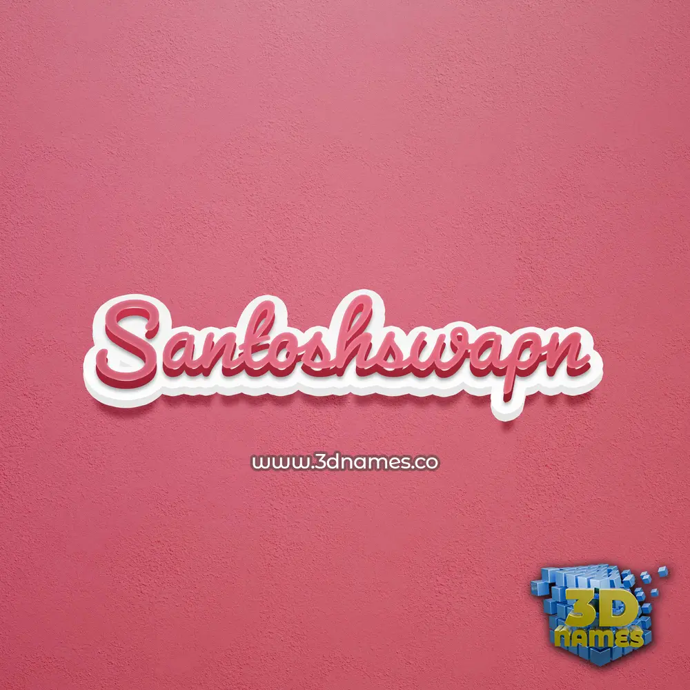 santoshswapn in Red Scribble style - 3D name wallpaper