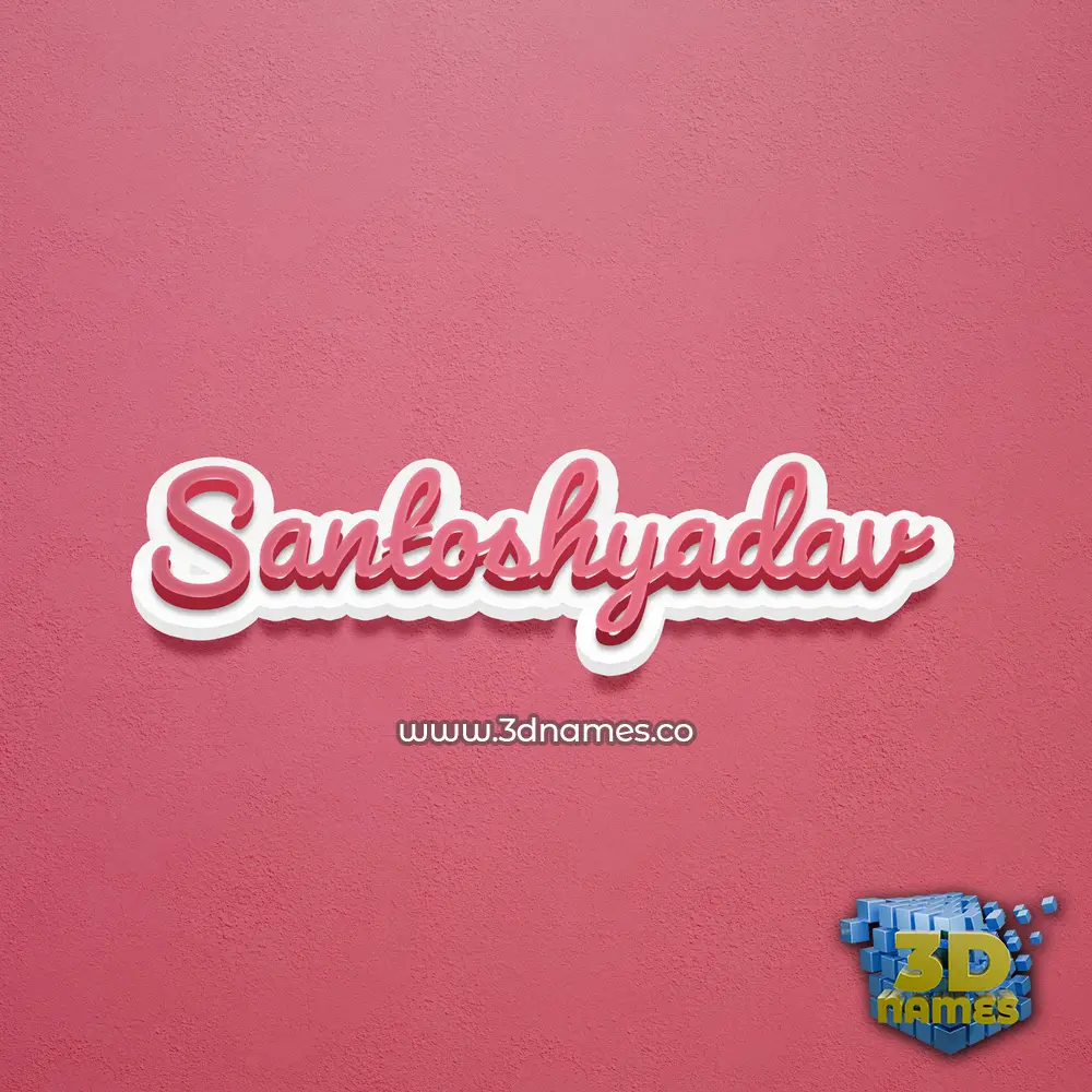 santoshyadav in Red Scribble style - 3D name wallpaper